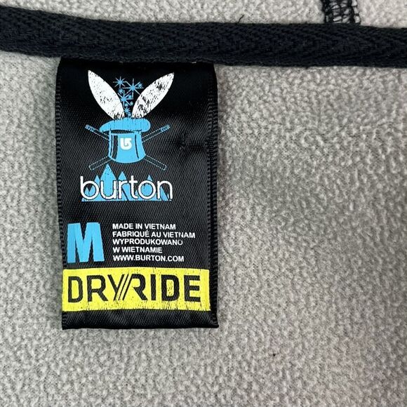 Burton Dry Ride Plaid Tie Waist Fleece Jacket M Gorpcore Hooded Ski Trail Grunge - Picture 4 of 15